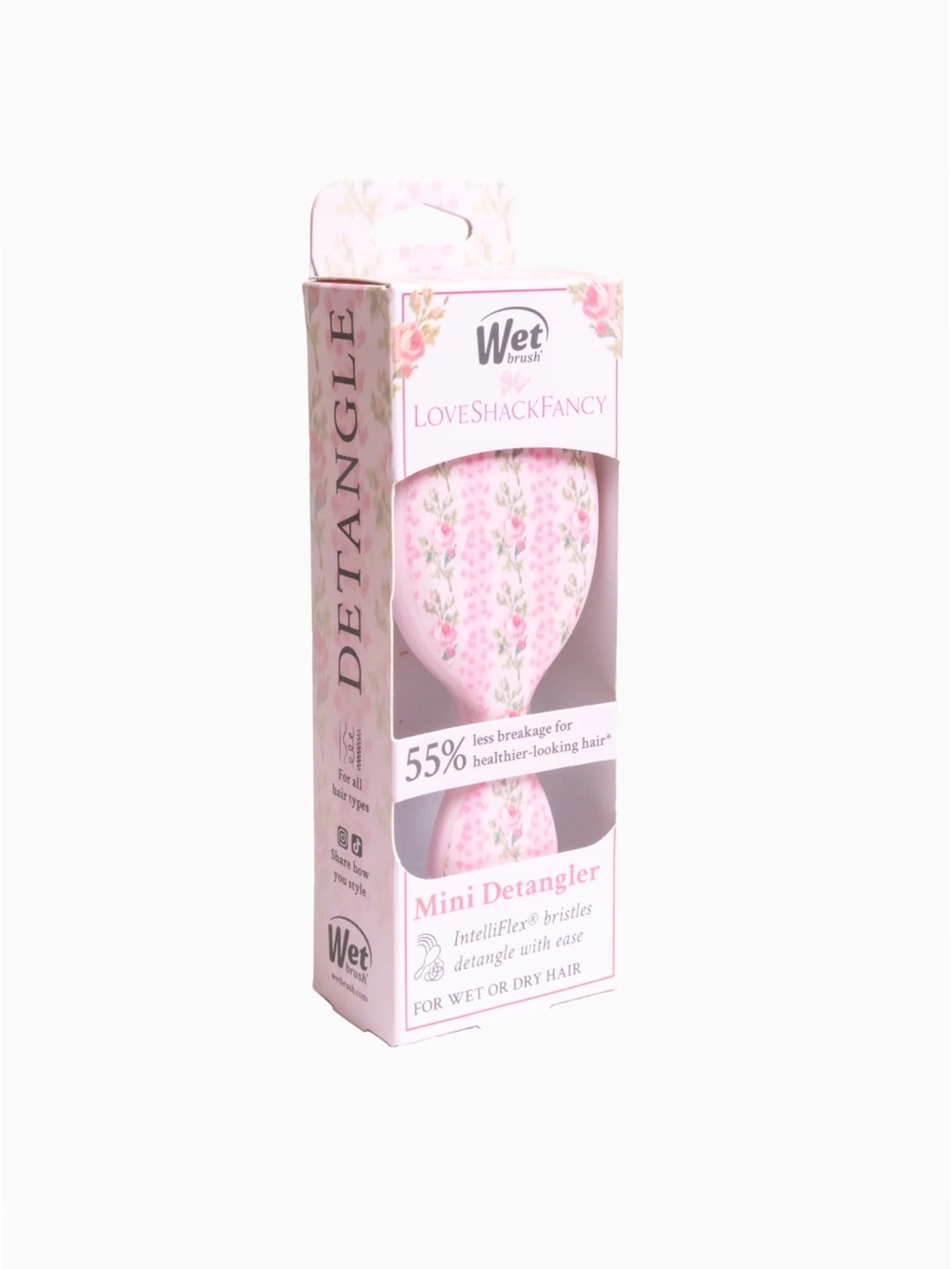 LoveShackFancy x Target Collab Pink Mini Detangler Hair Brush